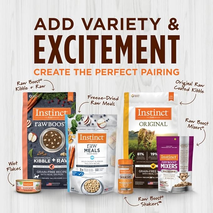 Instinct Raw Boost Gut Health, Natural Dry Dog Food with Freeze Dried Pieces, Grain Free Recipe - Real Chicken, 3.5 lb. Bag