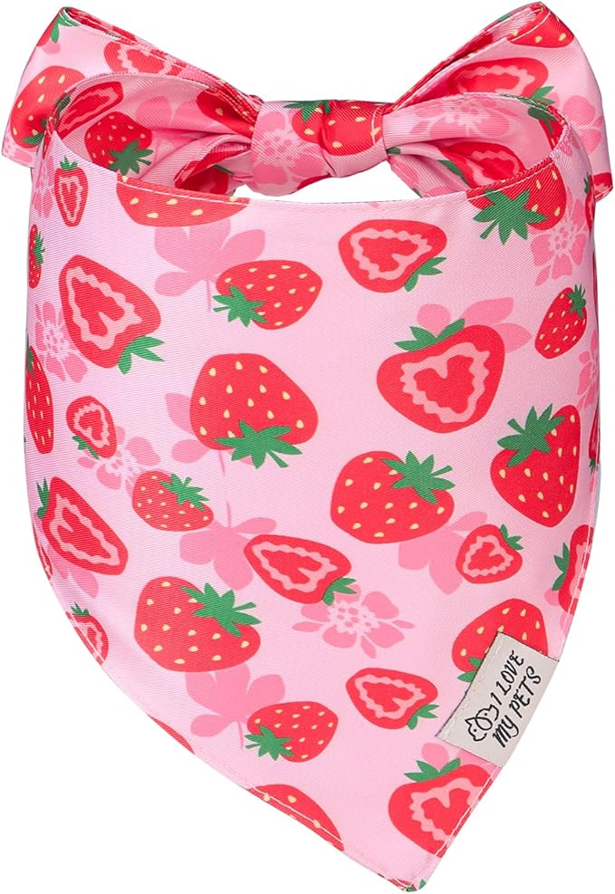 SCENEREAL Summer Dog Bandana, Double Side Dog Scarf for Small Medium Large Dogs Cats Puppy,Holiday Bandanas for Dogs Boys Girls, Premium & Soft Fabric Pet Accessories for Birthday Party Days, (Size S)