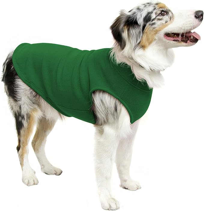 Gooby Stretch Fleece Vest Dog Sweater - Forest Green, 6X-Large - Warm Pullover Super Stretchy Fleece Dog Jacket for Small to Large Dogs