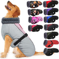 IECOii Dog Coats for Large Dogs Winter Waterproof, XXXL Dog Jacket with Adjustable Buckle,Thick Turtleneck Snow Jacket for Cold Weather, Pet Warm Fleece Vest for Doberman, Pink, 3XL
