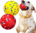 Petcare 2 Pack Dog Balls Toys for Aggressive Chewers Indestructible Tennis Balls for Medium Large Dogs Water Toy Chew Ball Tough Durable Big Dog Toys Bouncing Ball for Dogs to Fetch, Yellow+Red