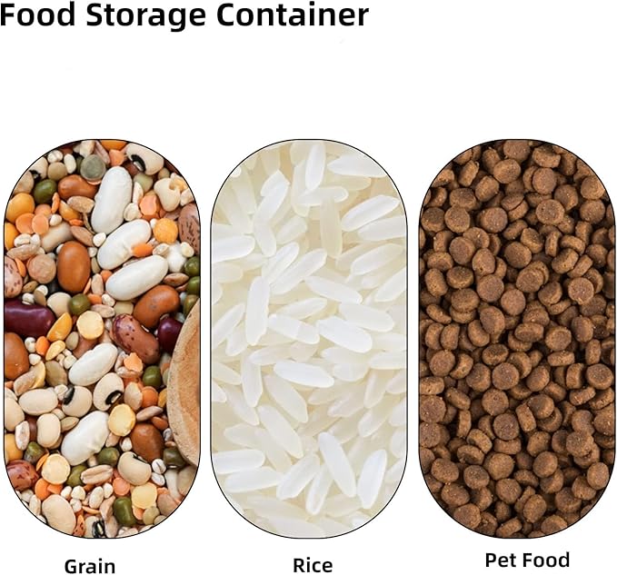 Large Flour Storage Container Bin 25lb, 4 Pack Airtight Rice Storage Containers with Wheels Seal Locking Lid, BPA Free, with Measuring Cup |Scoop, for Flour, Rice, Grain, Dry Food - Green