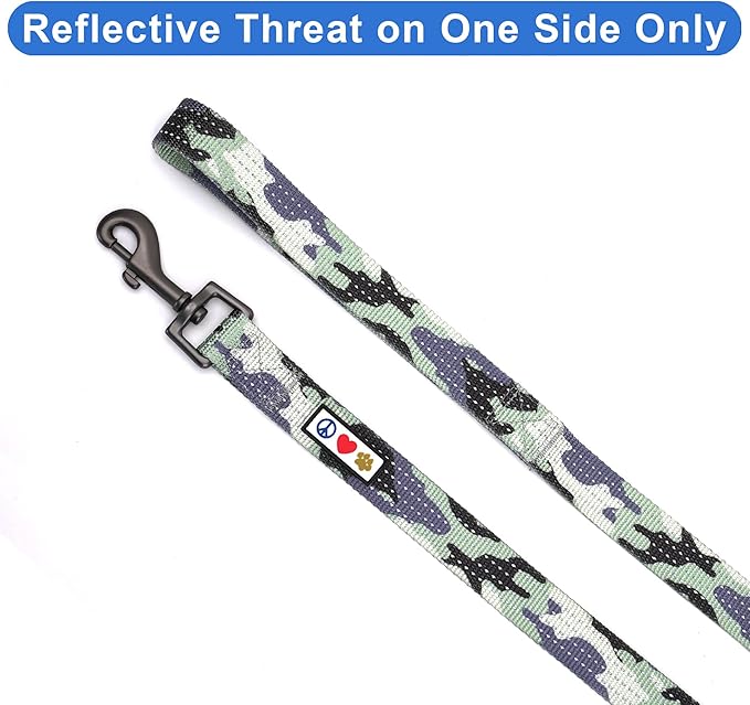 Pawtitas 6 FT Pet Puppy Leash Reflective Dog Leash Comfortable Handle Highly Reflective Threads Heavy Duty Dog Training Leash Available as a 6 ft Medium Dog Leash or 4 ft Dog Leash