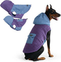 Spark Paws Reversible Dog Sweater, Sherpa Vest with Warm Fleece Lining, Warm Coat for Winter, Suitable for Small Medium, Large, XL XXL Dogs - Purple and Navy Blue - 4XL