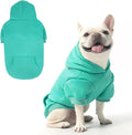 KOOLTAIL Basic Dog Hoodie - Soft & Warm Pet Hoodie Sweater with Leash Hole and Pocket, Dog Winter Coat, Cold Weather Clothes Sweatshirt for Small Medium Large Dogs Puppy Cat Boys Girls Lake Blue M