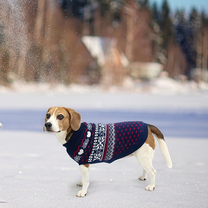 SCENEREAL Dog Sweaters for Small Medium Dogs - Soft, Warm Turtleneck Small Dog Sweater, Ugly Knit Dog Christmas Outfits for Dachshund, Chihuahua, Pug, Yorkie,Winter Pet Clothes Male Female