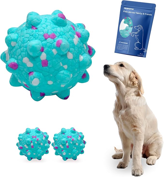 2 Pcs Tough ETPU Dog Balls for Aggressive Chewers - Bouncy, Interactive Floating Chew Toys for Fetch & Water Play with Medium Large Dogs