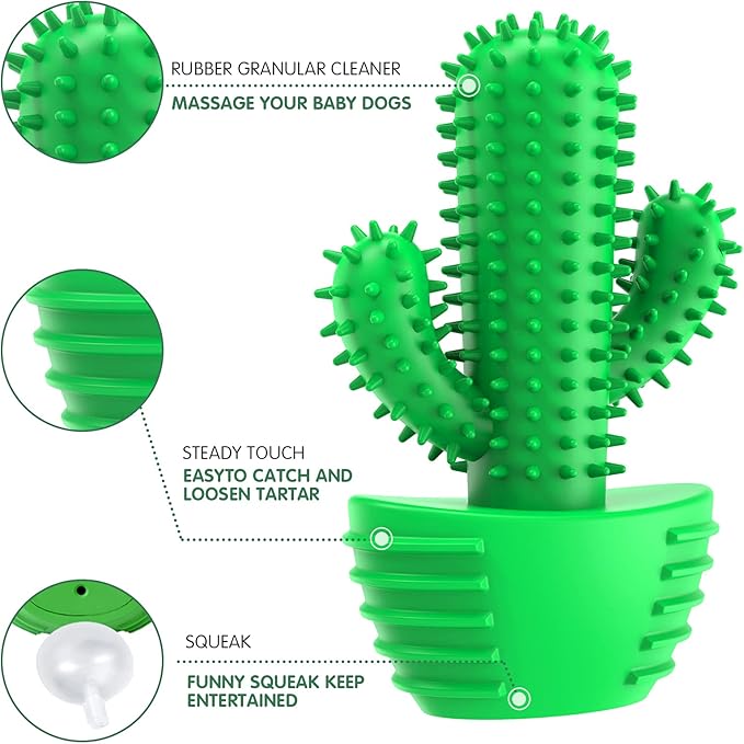 Dog Chew Toys Dog Toothbrush Stick Teeth Cleaning Brush Dental for Medium Large Dog, Puppy Christmas Easter Birthday Gifts, Outdoor Squeaky Toys for Aggressive Chewers Interactive Tough Toys