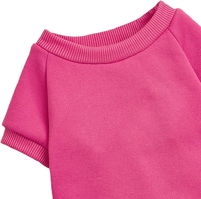 Puppy Sweater for Small Dogs Clothes Warm Winter Cat Clothe Pet Sweatshirt Knitwear Doggie Kitten Clothing, Rose, X-Large
