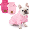 2 Pack Dog Hoodie Sweaters for Small Medium Dogs Warm Dog Clothes for Large Dogs Soft Waffle-Like Laminated Sweatshirt Bulldog