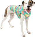 Kurgo Loft Dog Jacket - Reversible Cozy Coat for Outdoor Adventures - Water Resistant - Athletic Fit - Machine Washable Fabric - Reflective Dog Gear - X- Large - Watercolor Stripe