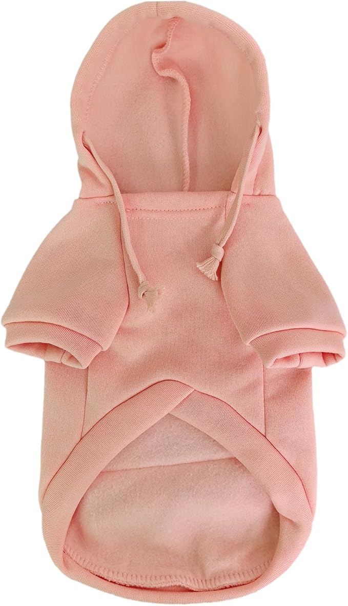Jecikelon Pet Dog Cold Weather Coat with Pocket Winter Dog Hoodie Warm Puppy Clothes for Small Dogs Chihuahua Clothing (Pink, X-Large)