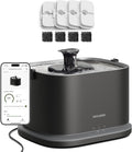 PETLIBRO Upgrade Cat Water Fountain + 4 Packs Genuine Cat Fountain Filter Replacement, Dockstream 2 Smart App Monitoring 5G WiFi Auto Cat Fountain Stainless Steel Tray for Drinking, 3L/101oz