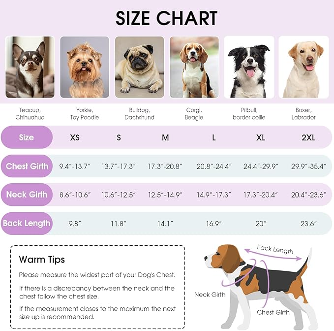 Queenmore Dog Winter Coat, Cold Weather Fleece Jacket for Dogs, Waterproof Reflective Reversible, for Small, Medium and Large Dogs (Tie-Dye, 2XL)