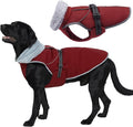 Lelepet Warm Dog Winter Coat Reflective Dog Jacket Fleece Vest Waterproof Windproof Cold Weather Coats with Adjustable Buckle Turtleneck Pet Snowsuit for Small Medium Large Dogs,Boxer,Pitbull,XXL