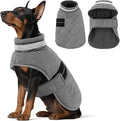 Dog Winter Coat Warm Padded Puppy Jacket Windproof Water Resistant Clothes for Small Medium Large Pets Christmas Sweater Outfit Vest(Grey, M)