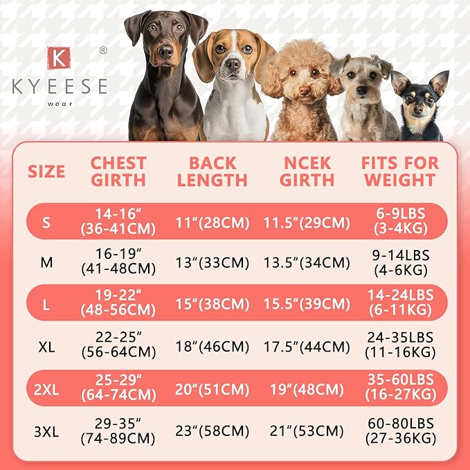 KYEESE Dog Hoodie Stretchy Dog Clothes for Small Dogs Dogs Winter Coat for Cold Weather Cat Coat with Leash Hole Soft Pet Sweatshirt with Drawstring Comfort Cat Sweater Warm Pet Clothes