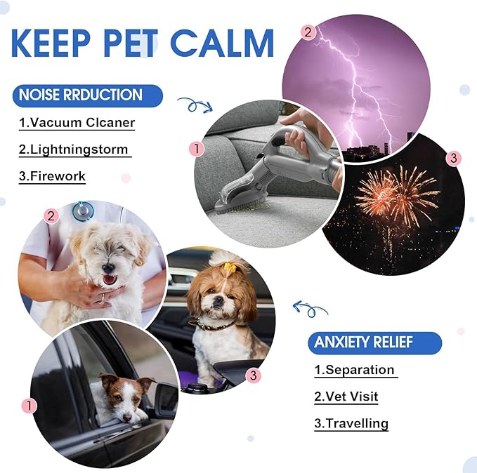 Large Anxiety Relief Vest for Medium Dogs,Soft Calming Shirt | Wraps Adjustable Chest with Hood Neck Wraps,Security in Fireworks & Thunderstorms,Bad Weather(Black)
