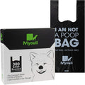 300 Counts Extra Thick Black Pet Poop Waste Bags With Handles for Dogs Ocean Wind-Scented