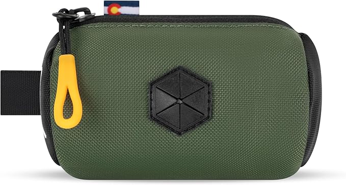 OllyDog Scoop Pick Up | Dog Poop Bag Holder | Lightweight & Water-Resistant Dispenser | Leash Attachment for Hands-Free Carry | Fits Standard Waste Bag Rolls (Winter Moss)