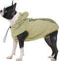 IECOii Small Dog Sweater, Turtleneck Dog Sweatshirt Stretchy Pullover Fleece Sweater for Fall Winter, Reflective Pullover Dogs Hoodie for Small Dogs Girl Boy, Boston Terrier, French Bulldog, Green, M