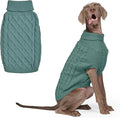 Spark Paws Knit Dog Sweater – Ultra Soft Warm Winter Dog Sweater for Small, Medium & Large Dogs – Stretch Fit Pet Sweater for French Bulldog, Pitbull, Girl & Boy Dogs Jacket, (Pine Green, 4XL)