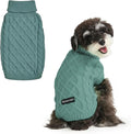 Spark Paws Knit Dog Sweater – Ultra Soft Warm Winter Dog Sweater for Small, Medium & Large Dogs – Stretch Fit Pet Sweater for French Bulldog, Pitbull, Girl & Boy Dogs Jacket, (Pine Green, S)