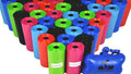 Downtown Pet Supply Poop Bags for Dogs with Dispenser, 2200 Count - Leak-Proof Dog Waste Bags and Bone-Shaped Dog Poop Bags Holder for Leash - Rainbow of Colors, 12.5" x 8.5"