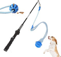 Flirt Pole for Dogs Interactive Dog Pole Toy for Large Medium Small Dogs, Sports Dog Teaser Pole for Tug of War, Flirt Pole with Lure Ball (Standard Pole + Elastic Rope)