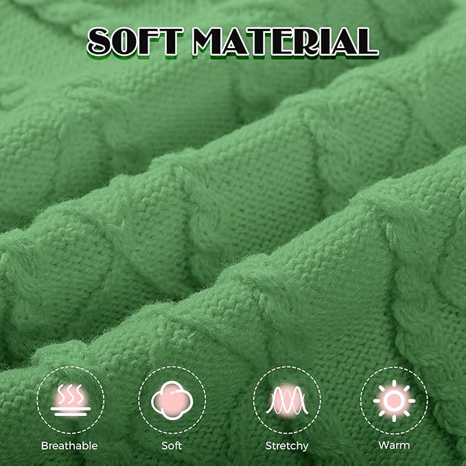 Dog Sweaters for Small Medium Large Dogs Girl, Soft Warm Turtleneck Pup Dogs Shirt, Double Knitting Collar for Outdoor Playing, Warm Dog Clothes (M,Green)
