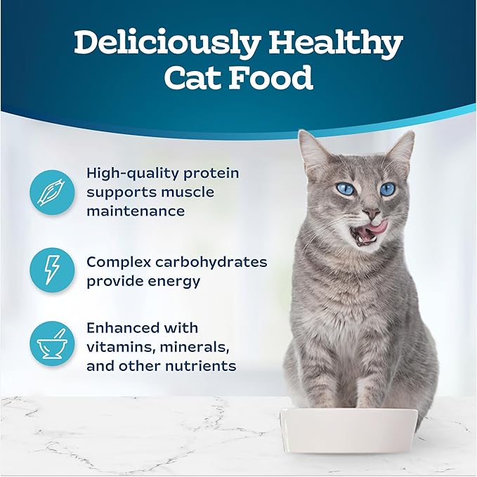Blue Buffalo Tastefuls Natural Wet Cat Food Cans, Flaked Style, Fish and Shrimp Entrée in Gravy 3-oz Cans (Pack of 4)