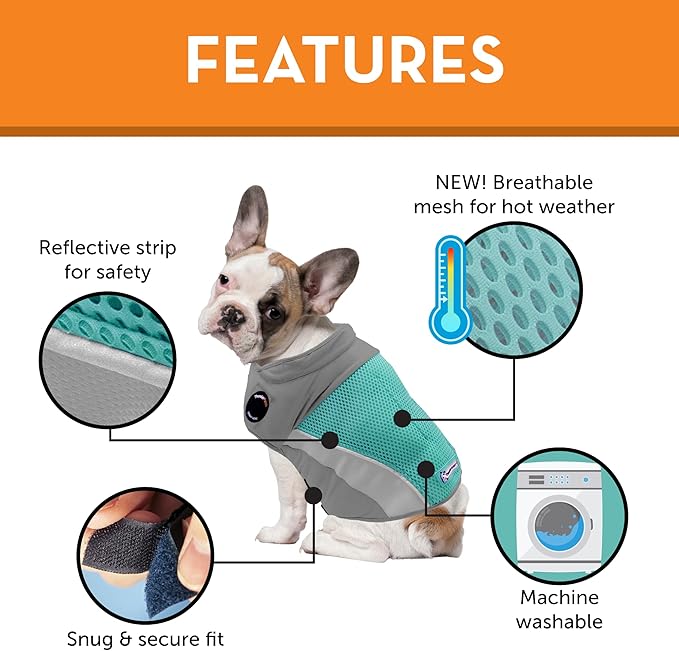 ThunderShirt Breeze for Dogs, X-Large, Aqua, Extra Breathable Mesh Fabric, Dog Anxiety Relief Vest for Every Day Stress & Calming During Thunder Storms and Fireworks