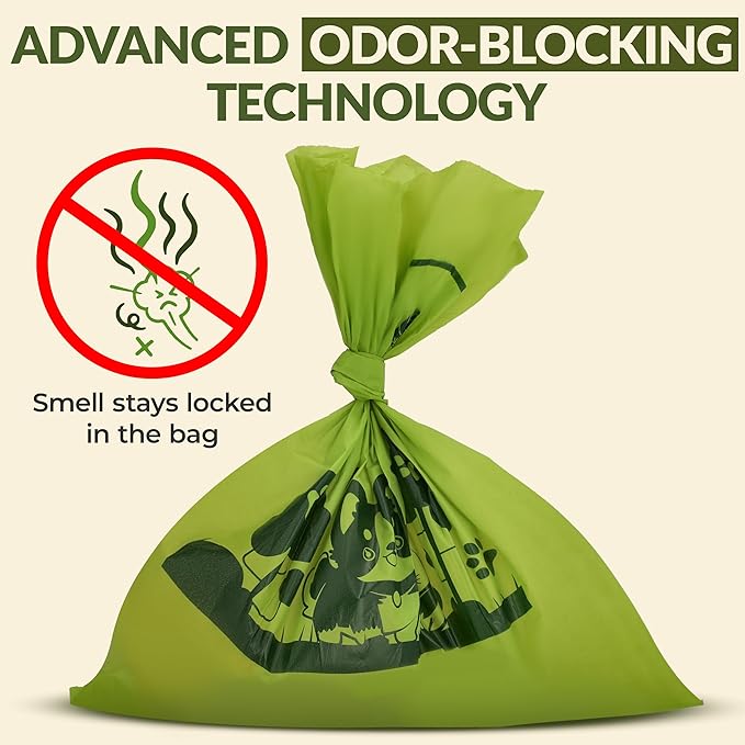 Dog & Cat Compostable Poop Bags (240 Counts w/Dispenser) - Plant Based, Enhanced Leak-Resistant, Odor-Resistant & Durable – Unscented,Sustainable Cleanup Solution –10% to Animal Rescue