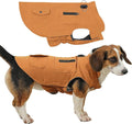 Workwear Style Dog Coats with Harness Built in for Small Dogs Windproof Warm Puppy Jacket with Storage Pockets for Cold Winter,BrightBeige M
