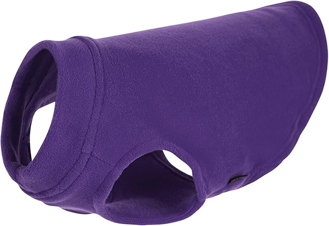 Gooby - Stretch Fleece Vest, Pullover Fleece Vest Jacket Sweater for Dogs, Violet, Small Length (8.5")