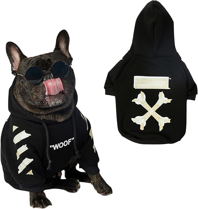 ChoChoCho Woof Designer Dog Hoodies - Art Collection Street Drawstring Hoodies for Small to 5XL Breeds
