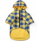 Dog Raincoat Dogs Waterproof Reversible rain Jacket Dog Small Medium Breeds Reflective Zipper Storage Pocket Harness Hole - Yellow - XXL