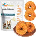 Dog Treats Long Lasting for Large Dog Clean Teeth Chicken Wrapped Rawhide Donuts 0.5lb/227g