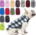 BEAUTYZOO Small Dog Sweater Fleece Vest Winter Jacket, D-Ring Leash Attachment for XS S Puppy Medium Sized Breeds Dogs, Cold Weather Dog Clothes Windproof Keep Warm, Plaid L