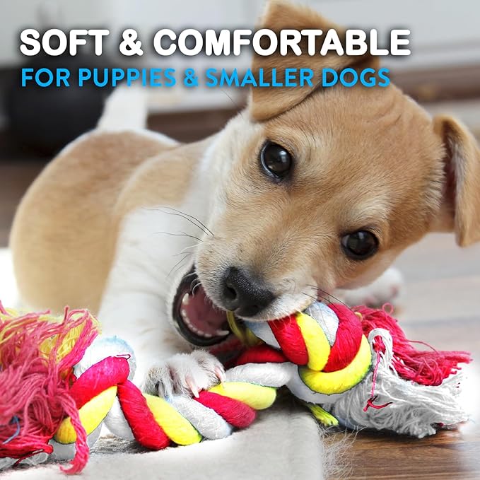 Pacific Pups Products Dog Rope Toys for Medium Dogs 11 Pack (2 Pack)
