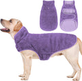 Malier Dog Winter Coat, Reversible Fleece Dog Cold Weather Coats, Windproof Warm Snow Puppy Jacket Vest Pet Clothes for Small Medium Large Dogs (Purple, X-Large)