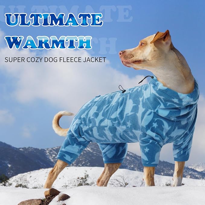 ROZKITCH Dog Shark Outfit, Pet Windproof Warm Cold Weather Jacket Vest with Luminous Zipper, Jumpsuit Apparel Outfit Clothes for Small Medium Large Dog Shark L