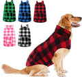 ASENKU Dog Winter Coat, Fleece Doggie Jacket Plaid Reversible Vest Waterproof Windproof Cold Weather Clothes for Small Medium Large Dogs(Red, M)
