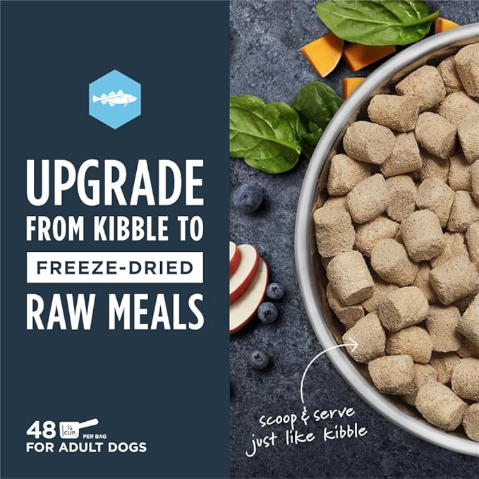 Instinct Freeze Dried Raw Meals, Natural Dry Dog Food, Grain Free - Wild Caught Pollock, 24 oz. Bag