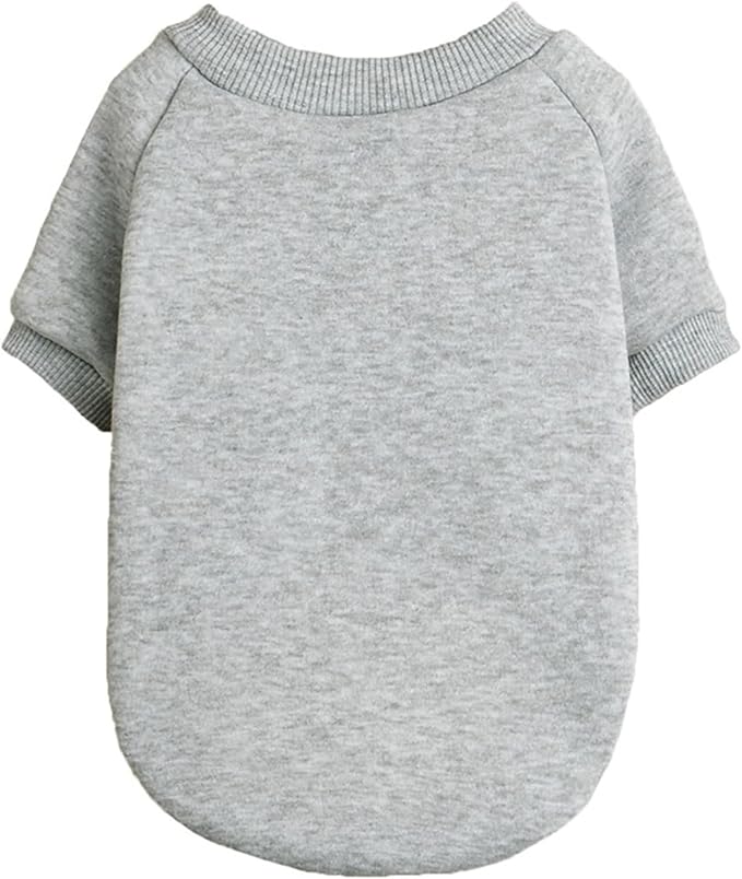 Puppy Sweater for Small Dogs Clothes Warm Winter Cat Clothe Pet Sweatshirt Knitwear Doggie Kitten Clothing, Grey, Large