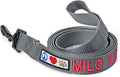 Pawtitas Personalized Dog Leash Embroidered Customize Leash with Your Pet Name & Phone Number Leash Puppy Leash Leash 6 ft Long Dog Leash Puppy Grey Custom Engraved Name, Customized XS/S (Pack of 1)