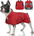 MIGOHI Waterproof Dog Jacket,XL Dog Coat,Reflective XL Fleece Jacket for Dogs,Extra Large Winter Coat Snowsuit,Large Snow Clothes for Dogs Male Female,Australian Shepherd,Beagle,XL,Red