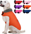 MIGOHI Warm Dog Coat - Winter Dog Jacket, Reflective Windproof Fleece Vest with Leash Hole and Furry Collar, Orange,3XL
