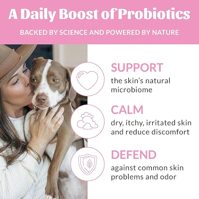 SKOUT'S HONOR Probiotic Deodorizer Spray for Pets- Hydrating Daily-Use with Avocado Oil & Omega-3s, Microbiome Friendly Certiified, Paraben & Sulfate-Free, 97% Natural, 8oz, Happy Puppy