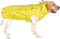 Waterproof Dog Raincoat with Reflective Strip, Adjustable Breathable Rain Coat Jacket with Leash Hole for Dogs (Yellow, XX-Large)